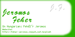 jeromos feher business card